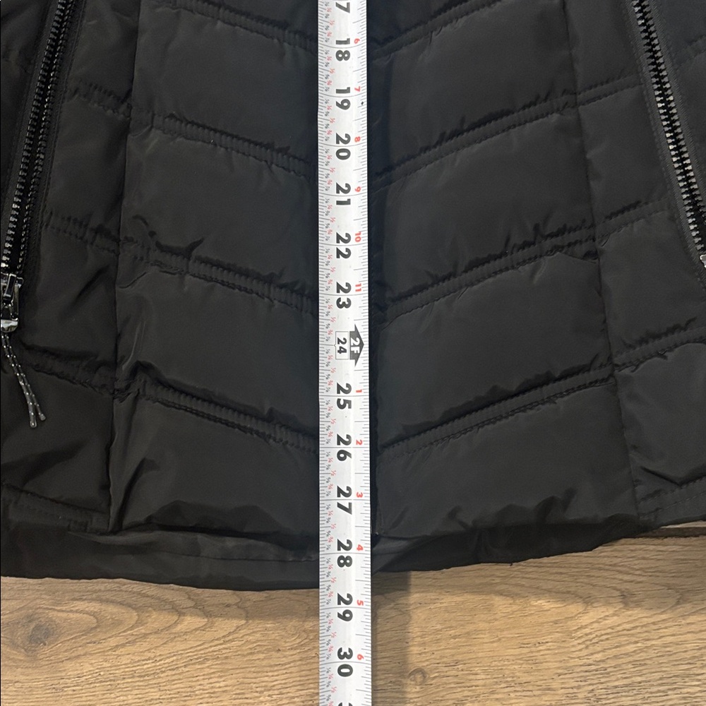Nautica Women's Black Puffer Jacket with Faux Fur Hood large - Picture 13 of 15